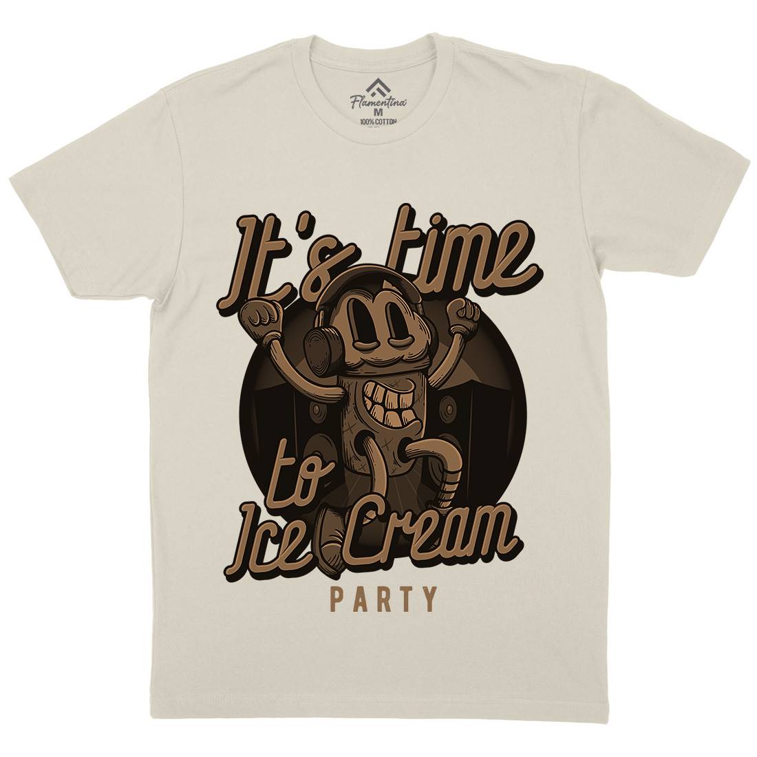 It&#39;s Time Mens Organic Crew Neck T-Shirt Food D950