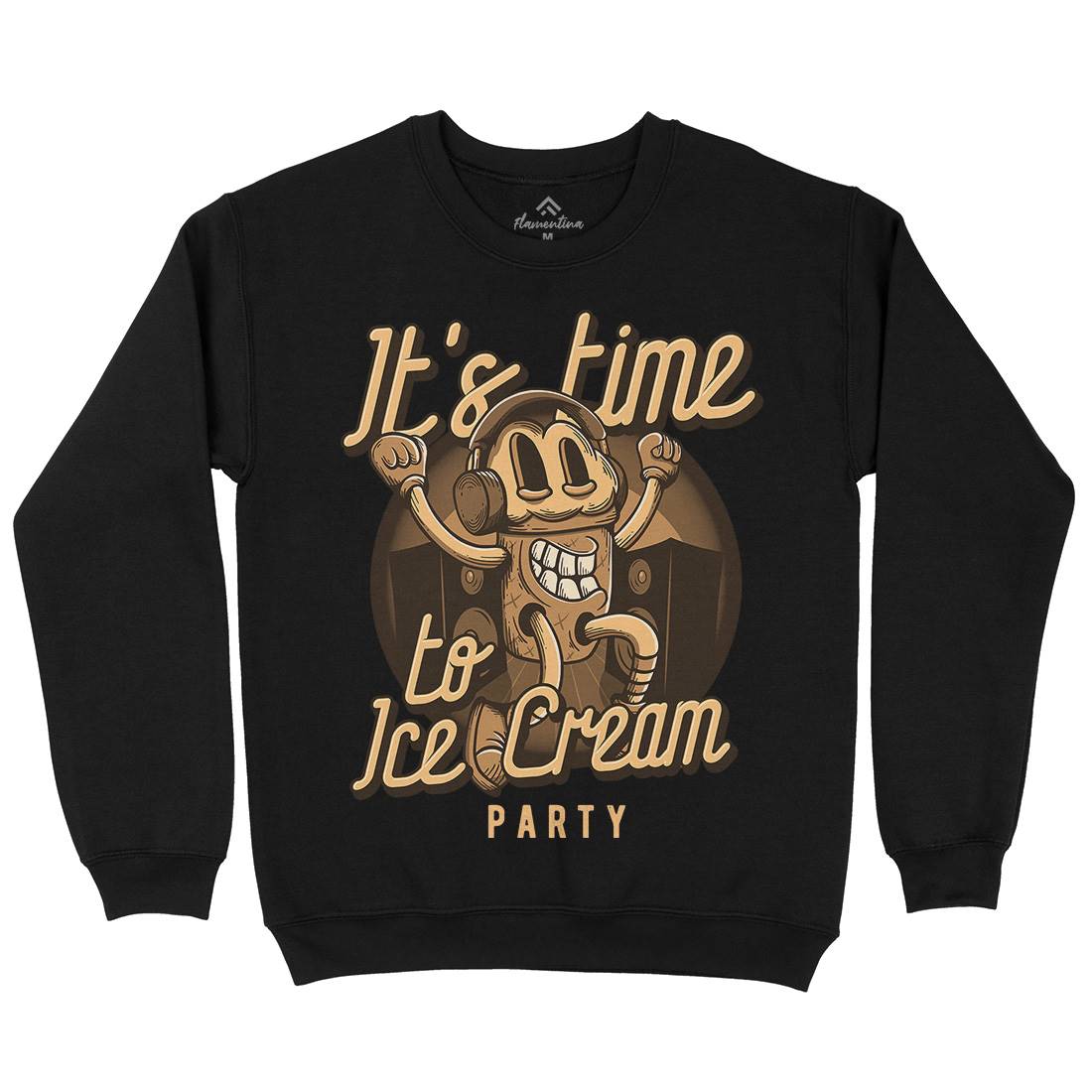 It&#39;s Time Mens Crew Neck Sweatshirt Food D950