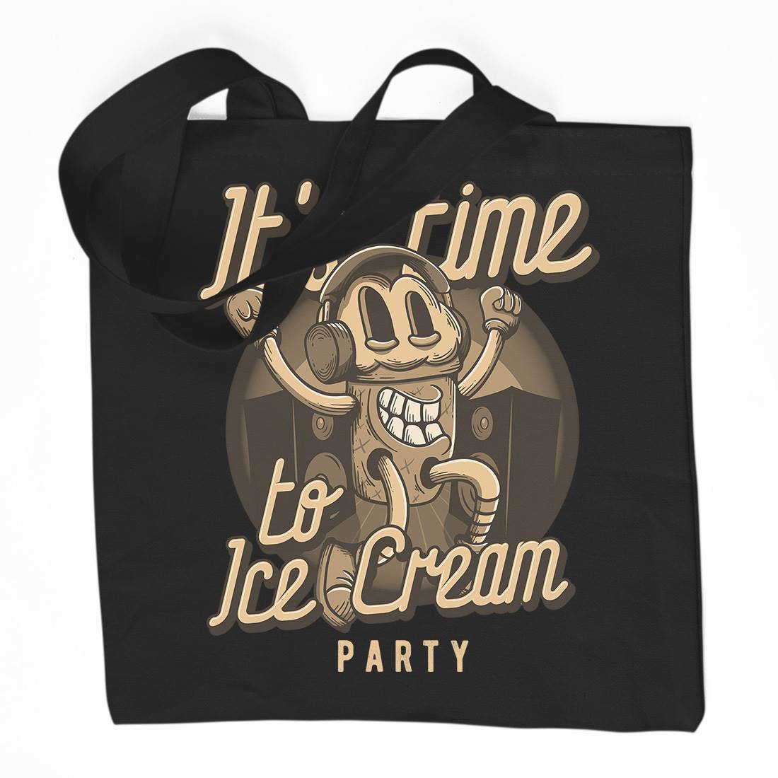 It&#39;s Time Organic Premium Cotton Tote Bag Food D950