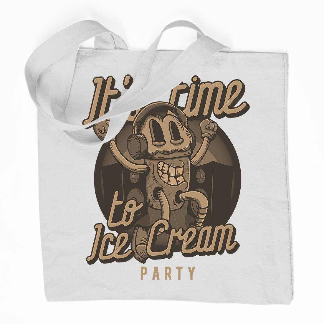 It&#39;s Time Organic Premium Cotton Tote Bag Food D950