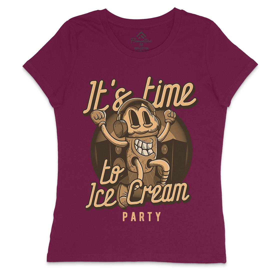 It&#39;s Time Womens Crew Neck T-Shirt Food D950