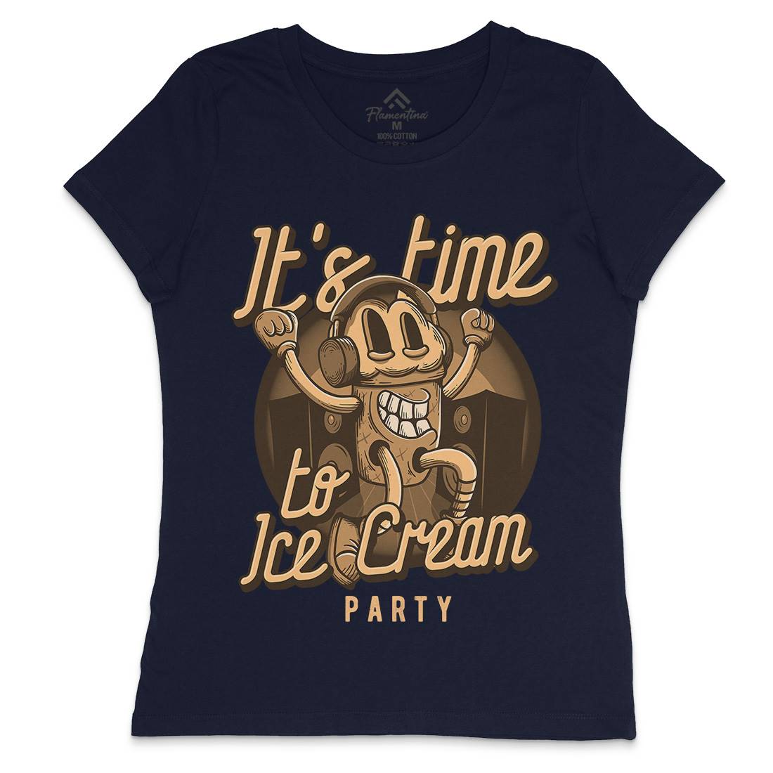 It&#39;s Time Womens Crew Neck T-Shirt Food D950