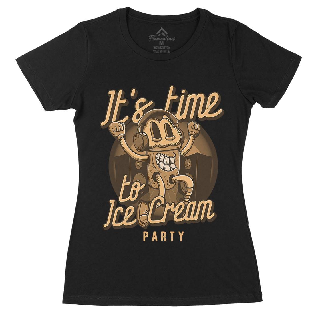 It&#39;s Time Womens Organic Crew Neck T-Shirt Food D950