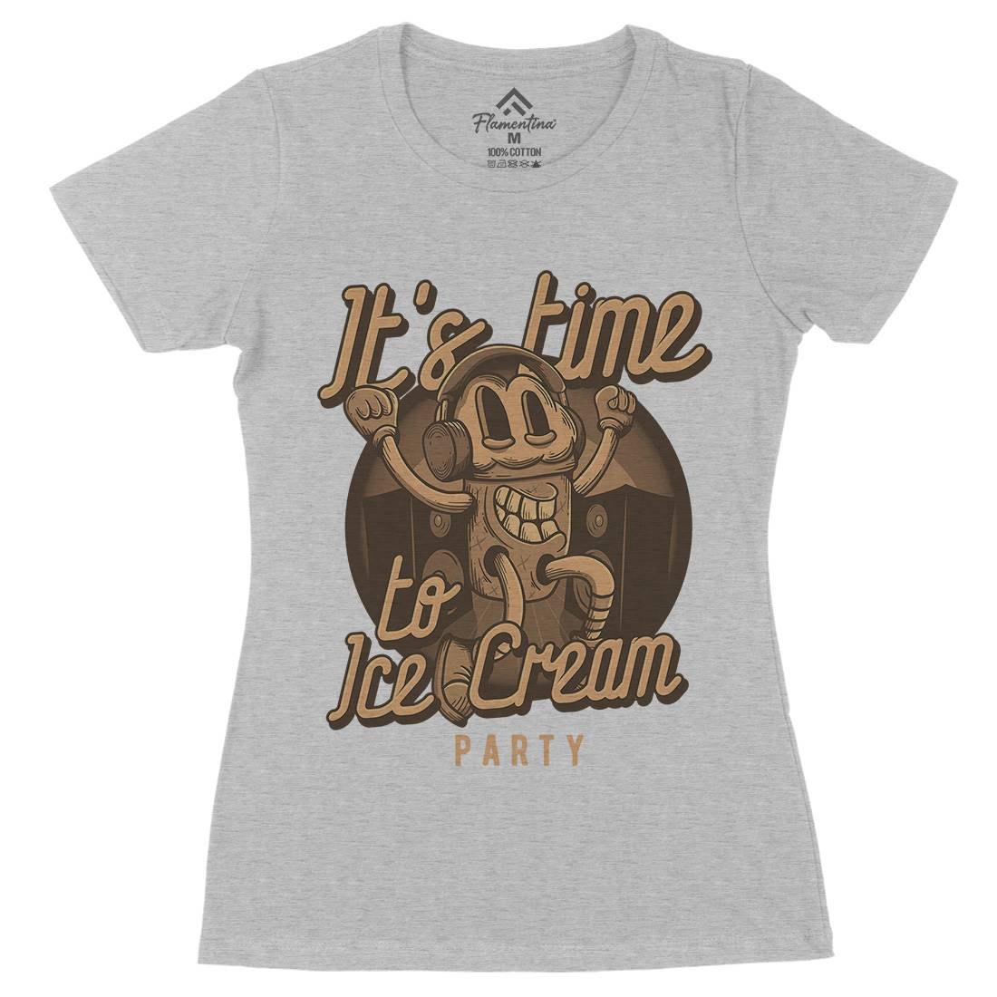 It&#39;s Time Womens Organic Crew Neck T-Shirt Food D950