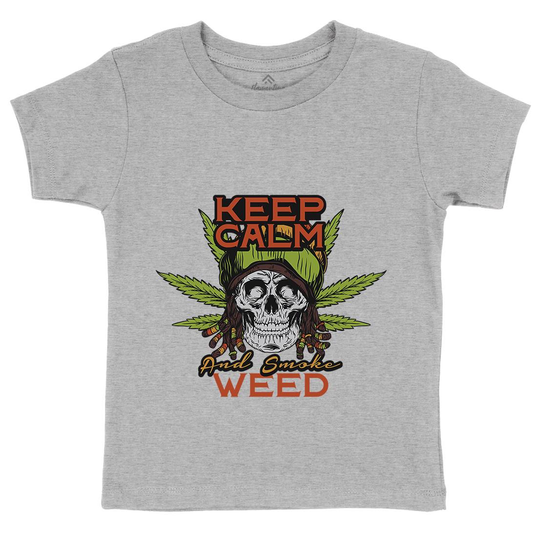 Keep Calm Kids Organic Crew Neck T-Shirt Drugs D951