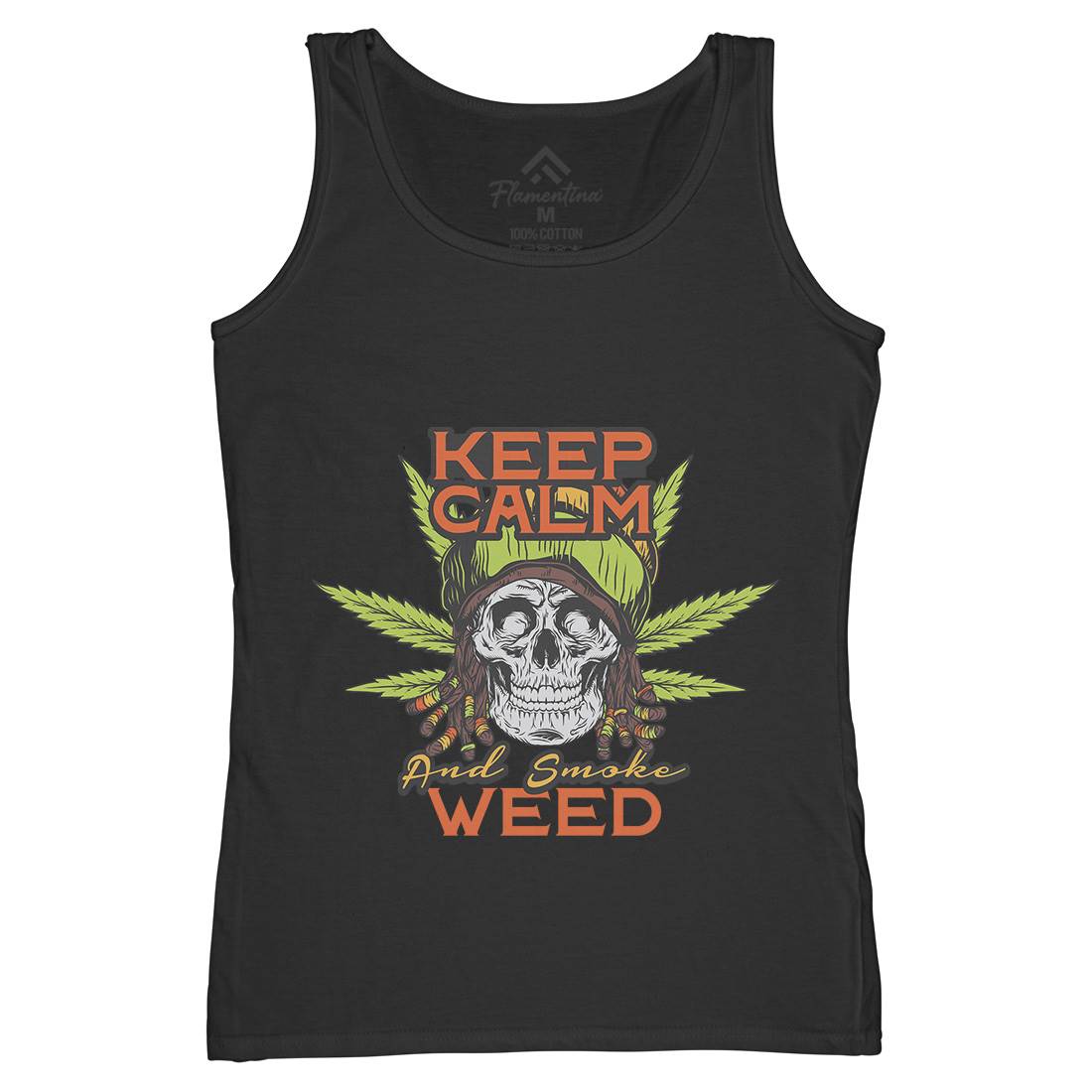 Keep Calm Womens Organic Tank Top Vest Drugs D951