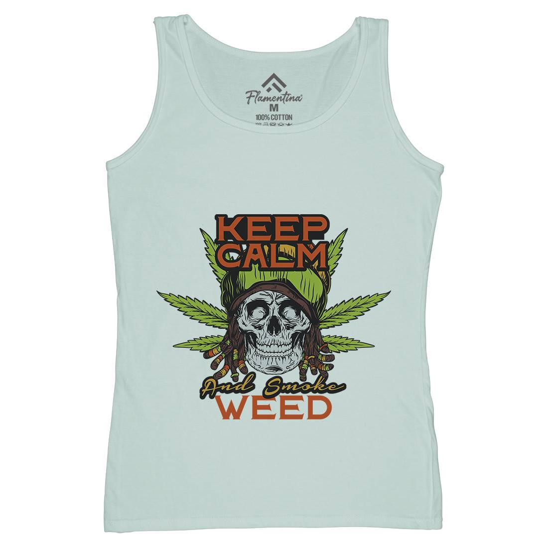 Keep Calm Womens Organic Tank Top Vest Drugs D951