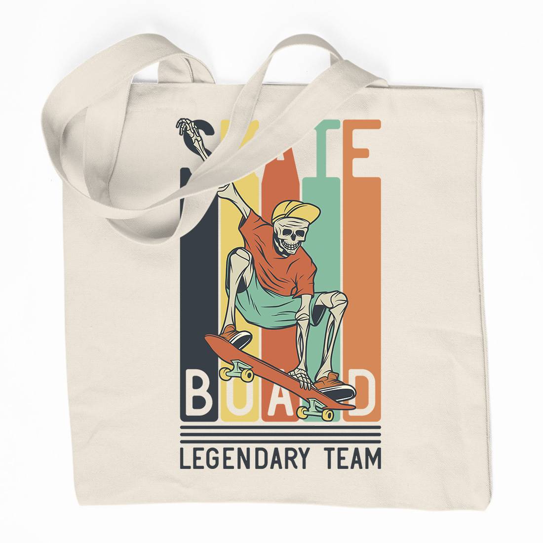 Legendary Team Organic Premium Cotton Tote Bag Skate D952