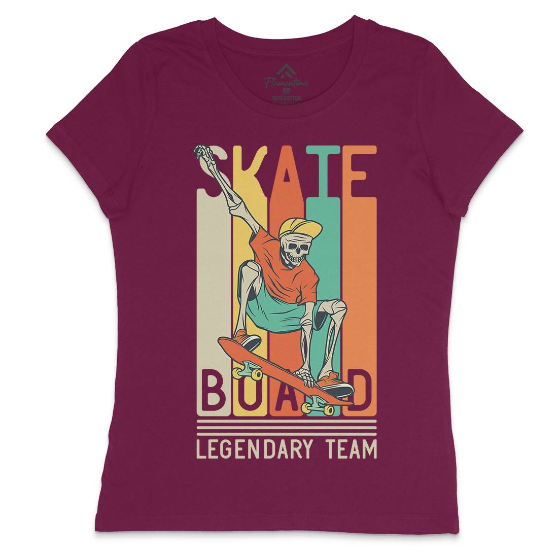 Legendary Team Womens Crew Neck T-Shirt Skate D952