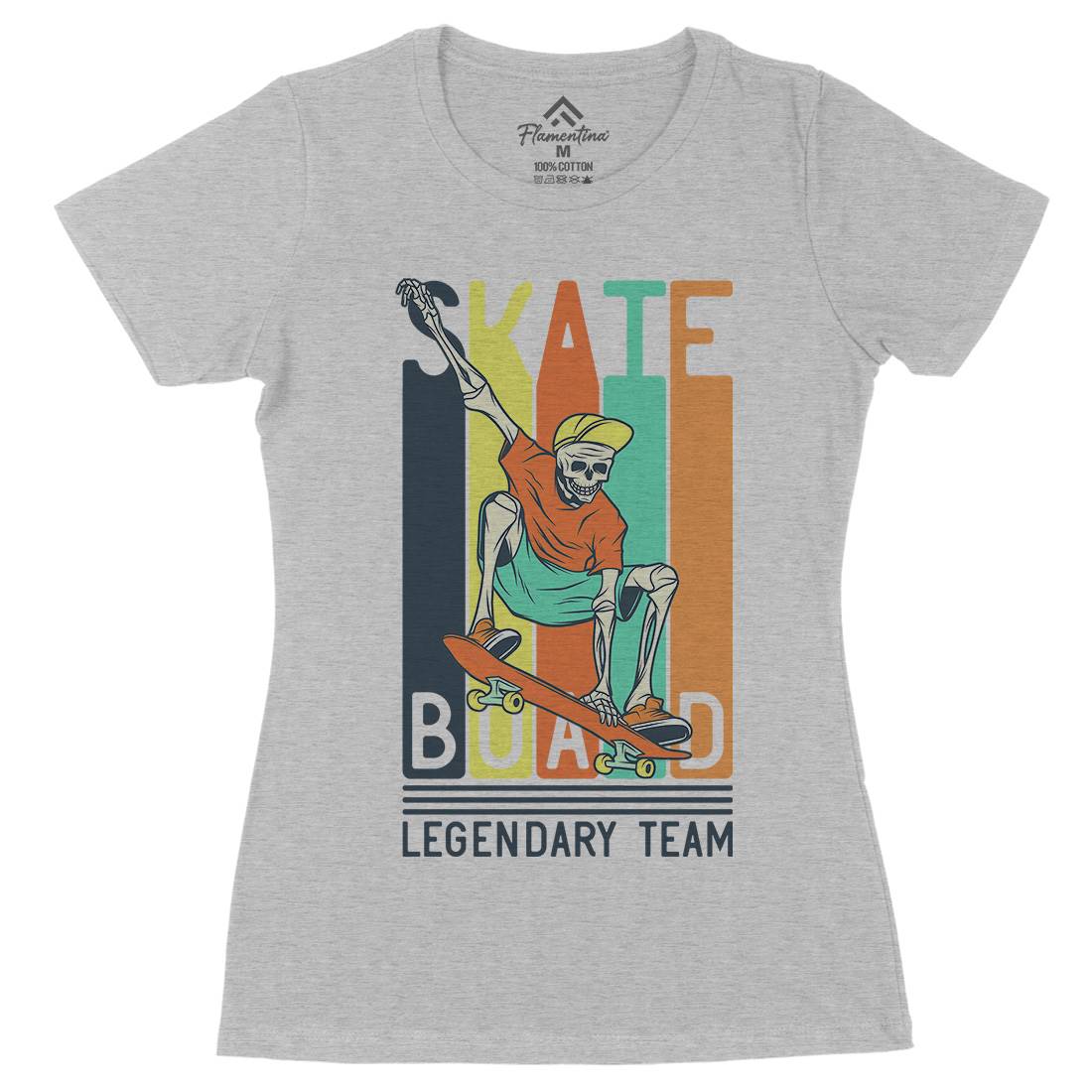 Legendary Team Womens Organic Crew Neck T-Shirt Skate D952