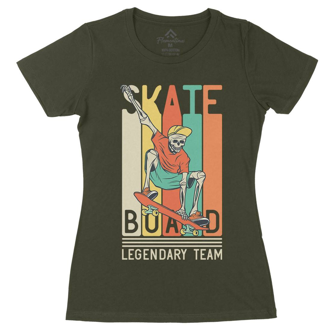Legendary Team Womens Organic Crew Neck T-Shirt Skate D952