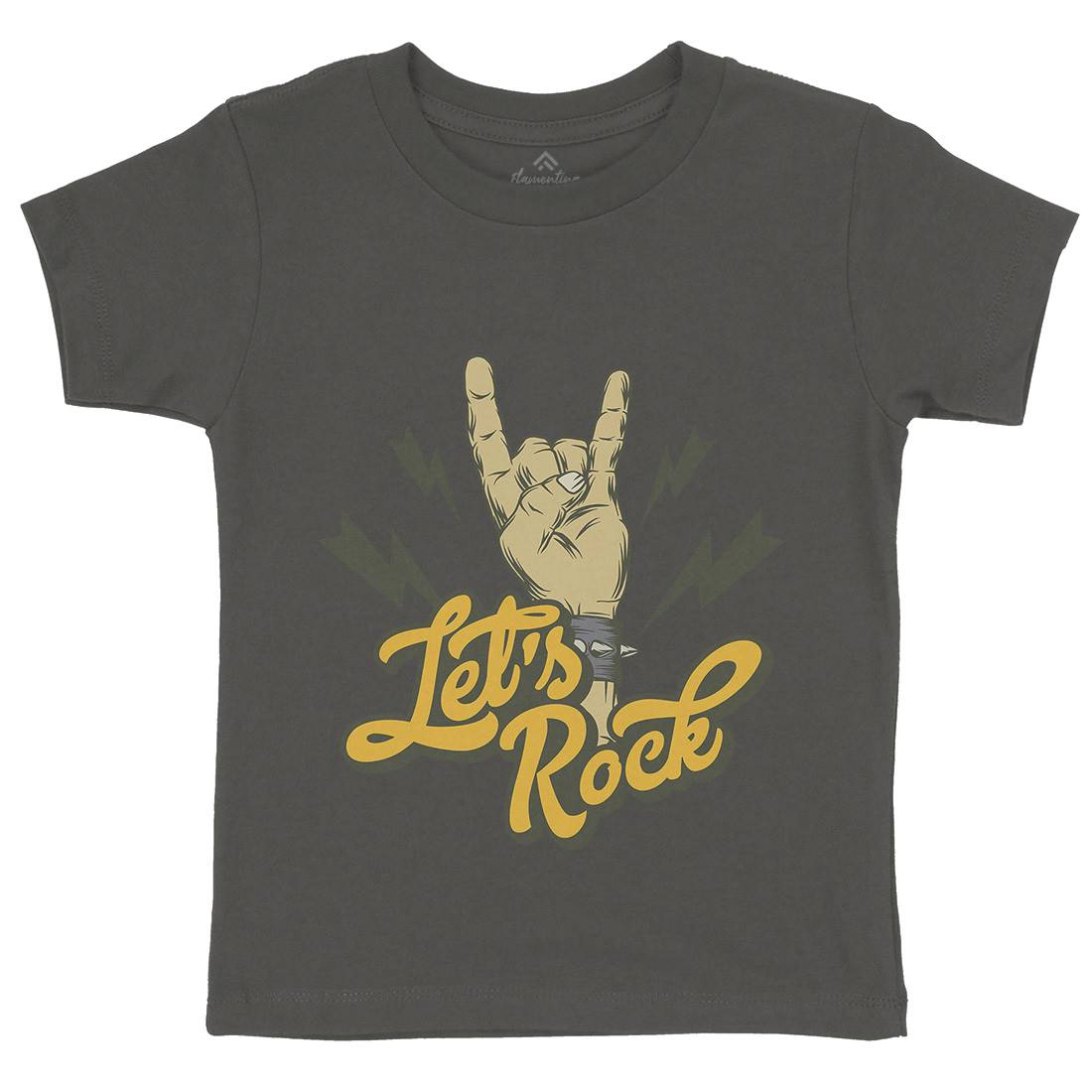 Let&#39;s Rock Kids Organic Crew Neck T-Shirt Music D953
