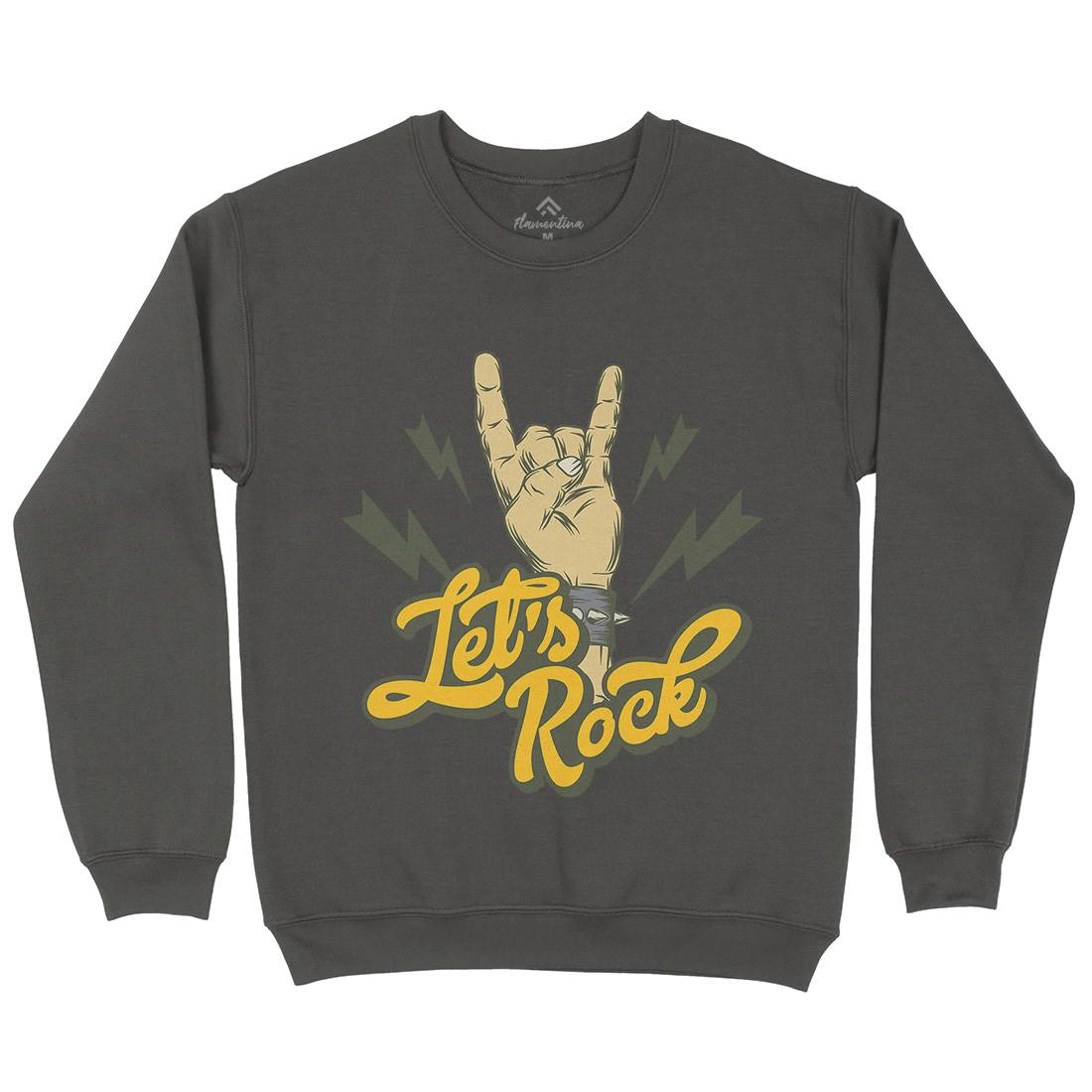 Let&#39;s Rock Kids Crew Neck Sweatshirt Music D953