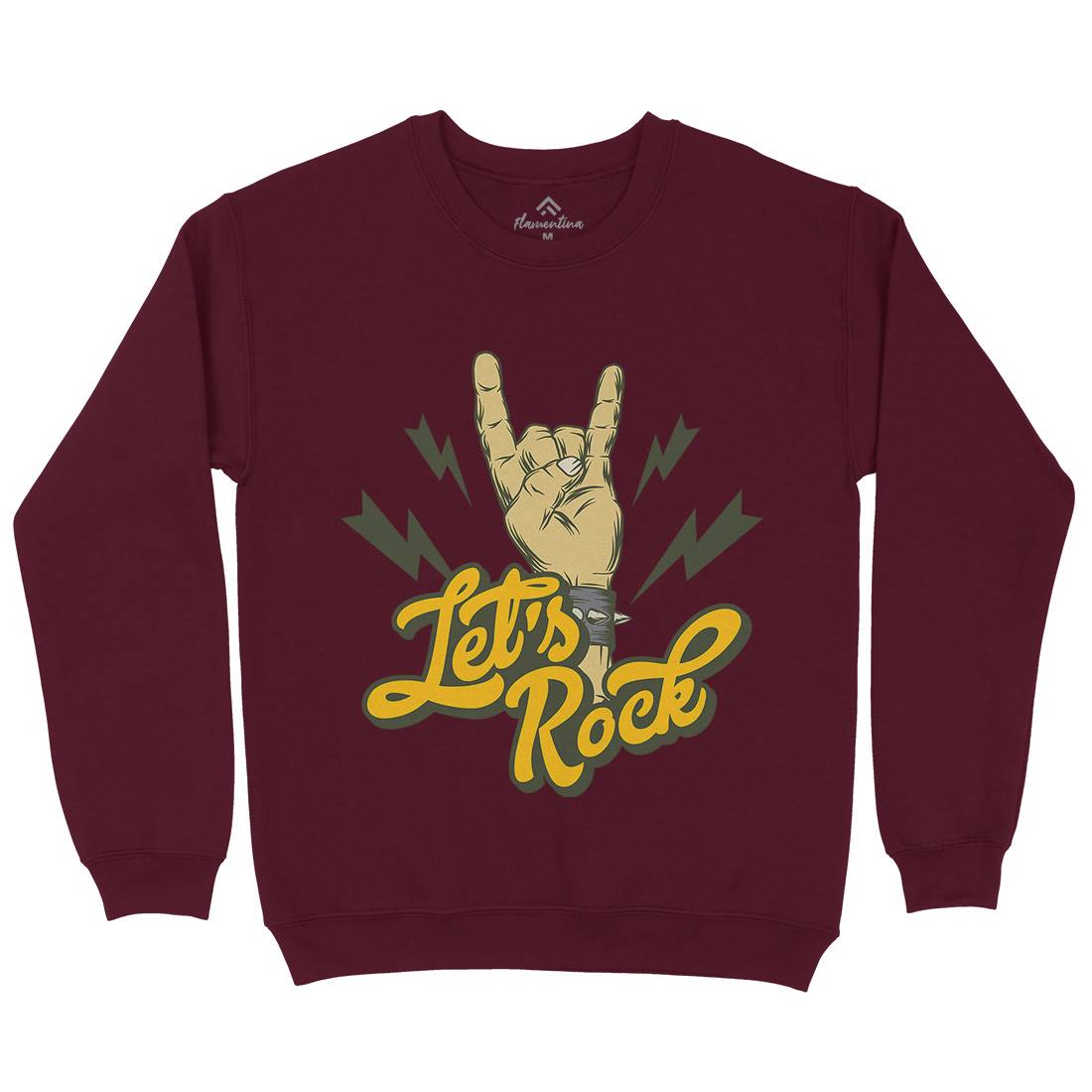 Let&#39;s Rock Kids Crew Neck Sweatshirt Music D953