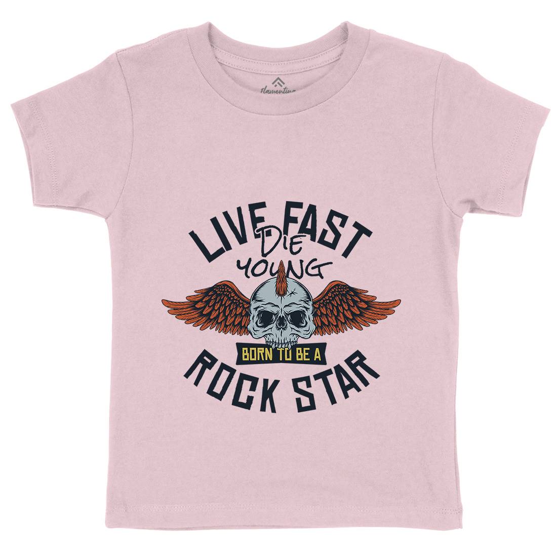 Live Fast Kids Crew Neck T-Shirt Music D954