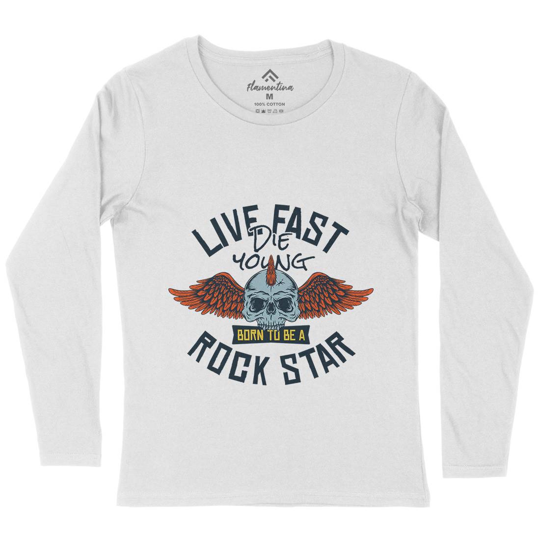 Live Fast Womens Long Sleeve T-Shirt Music D954
