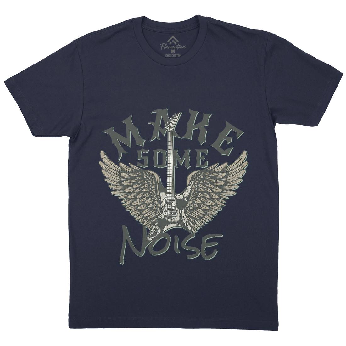 Make Some Noise Mens Organic Crew Neck T-Shirt Music D955