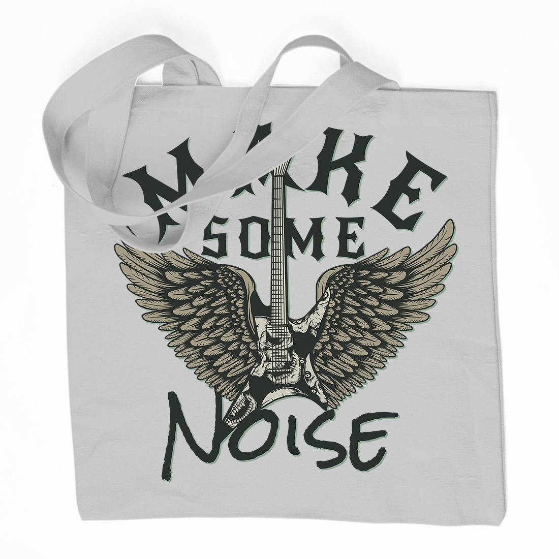 Make Some Noise Organic Premium Cotton Tote Bag Music D955