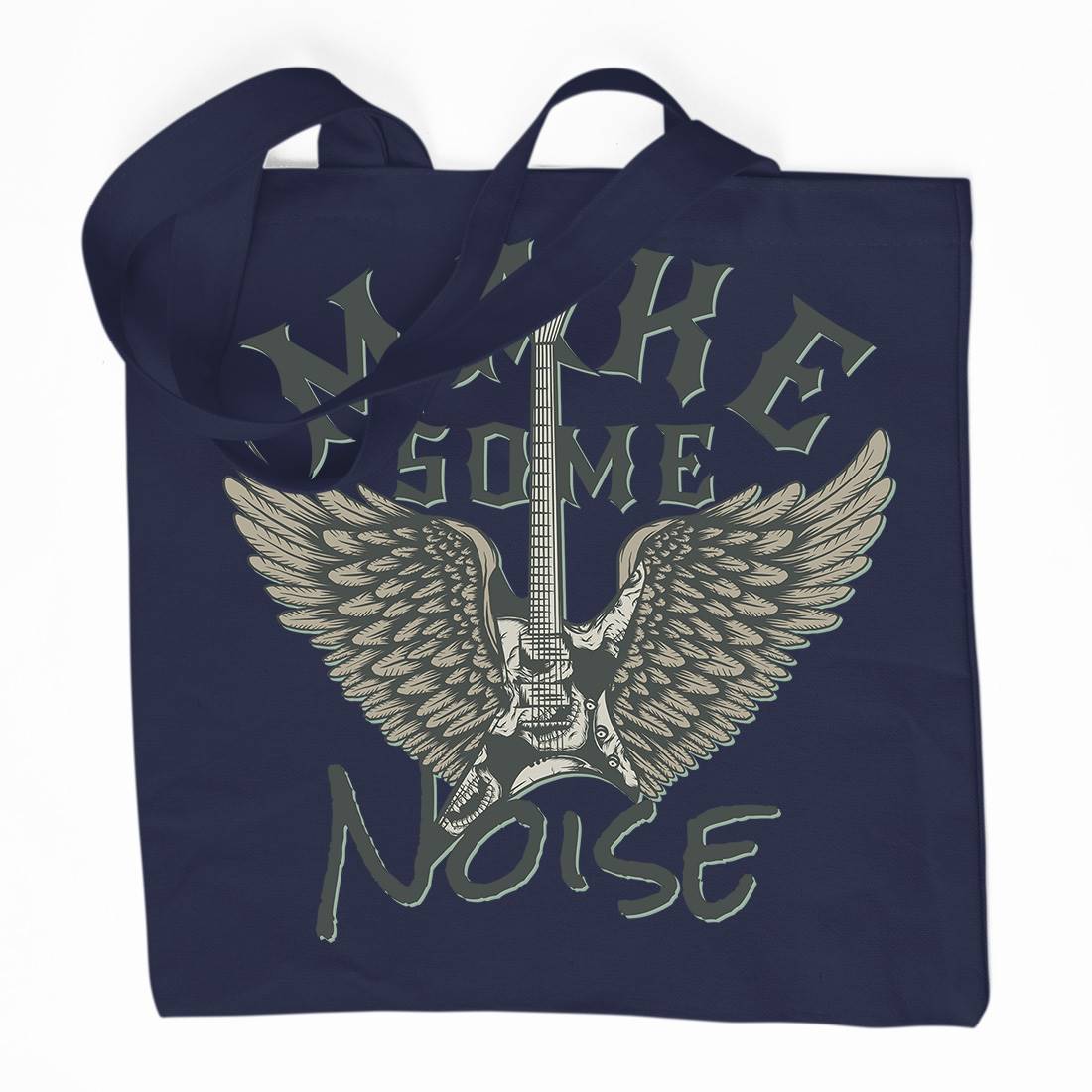 Make Some Noise Organic Premium Cotton Tote Bag Music D955