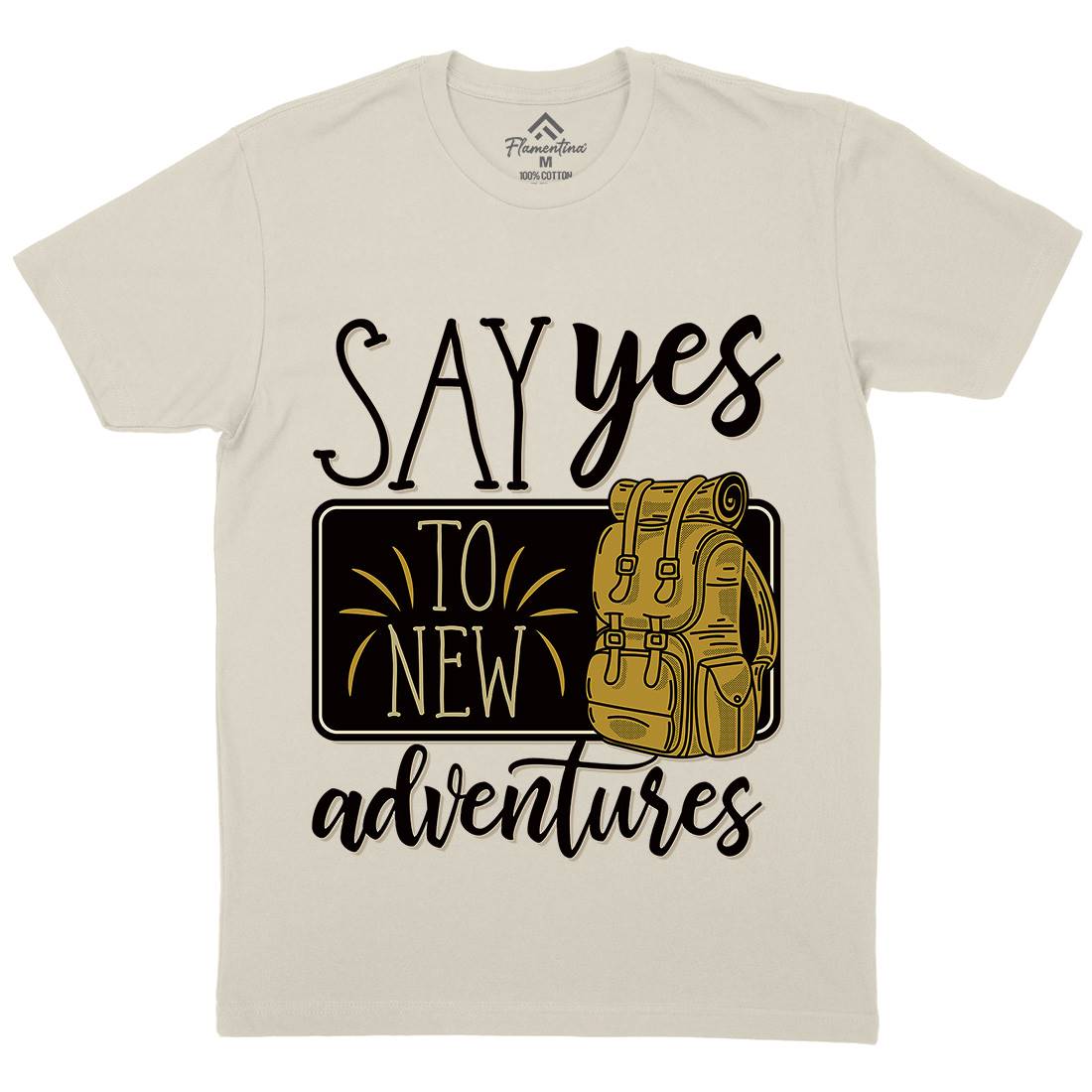 New Adventures Mens Organic Crew Neck T-Shirt Nature D956