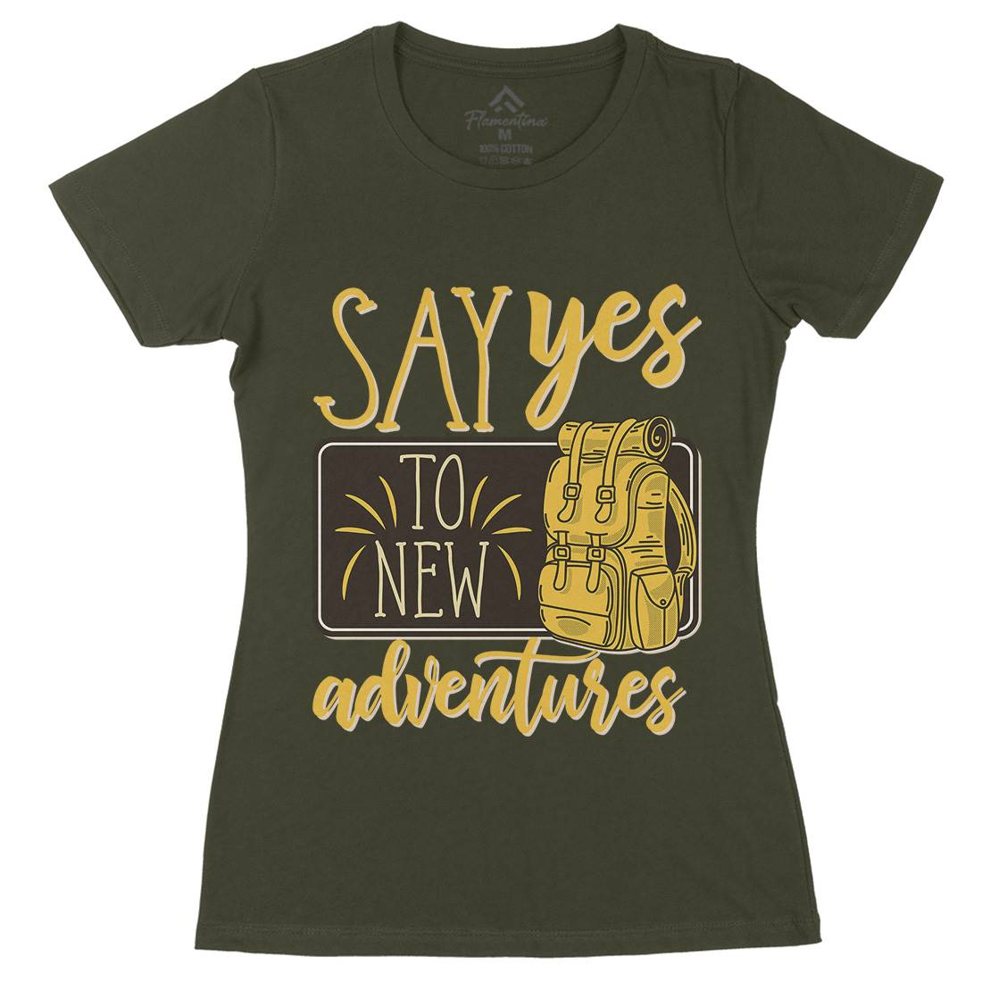 New Adventures Womens Organic Crew Neck T-Shirt Nature D956