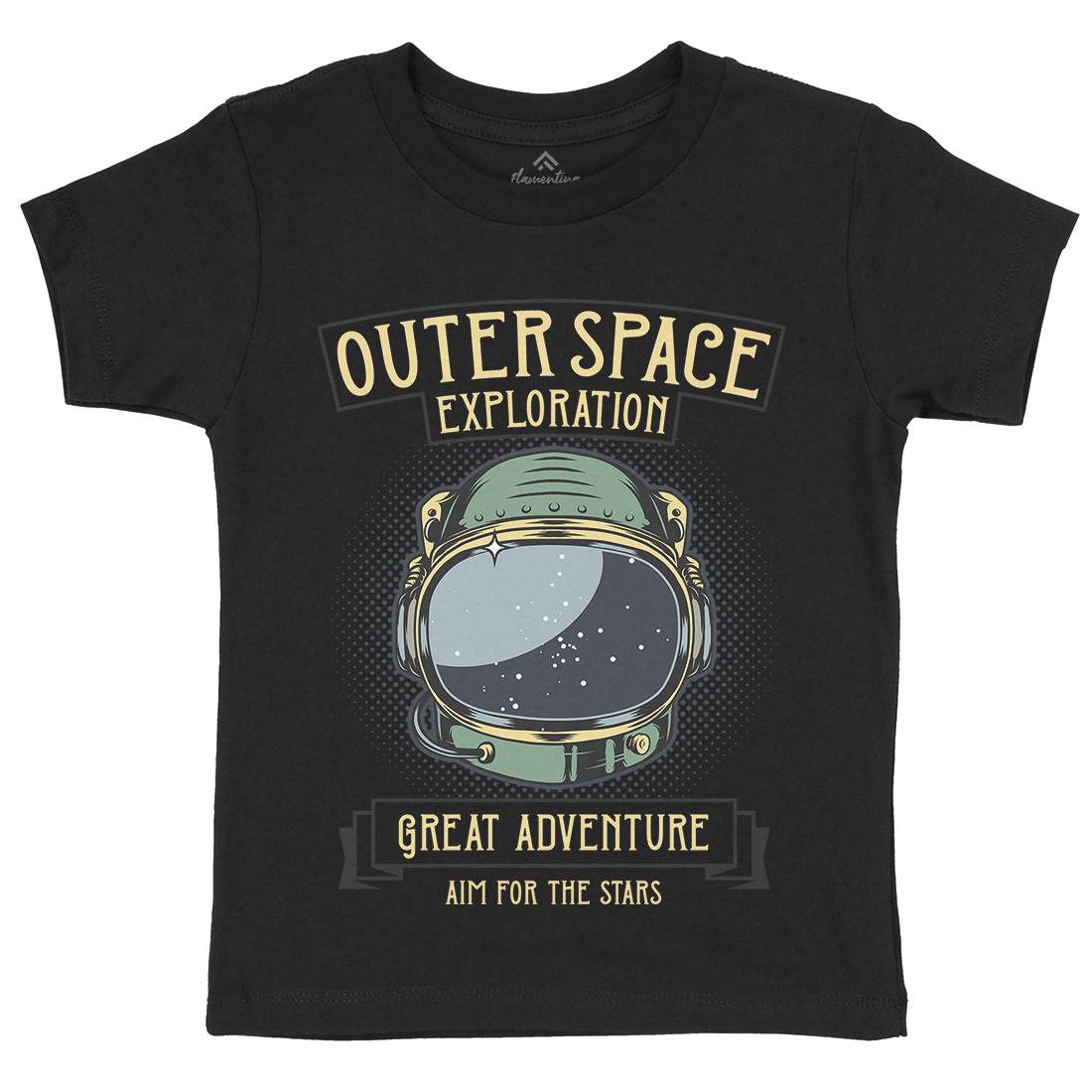 Exploration Outer Kids Crew Neck T-Shirt Space D957