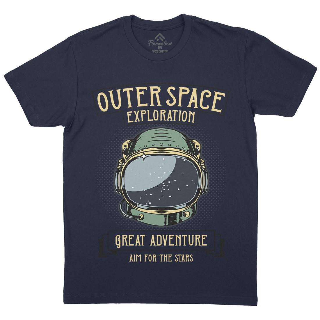 Exploration Outer Mens Crew Neck T-Shirt Space D957