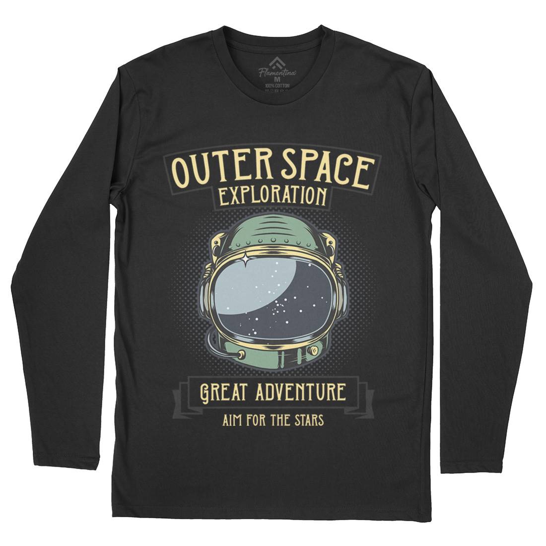 Exploration Outer Mens Long Sleeve T-Shirt Space D957