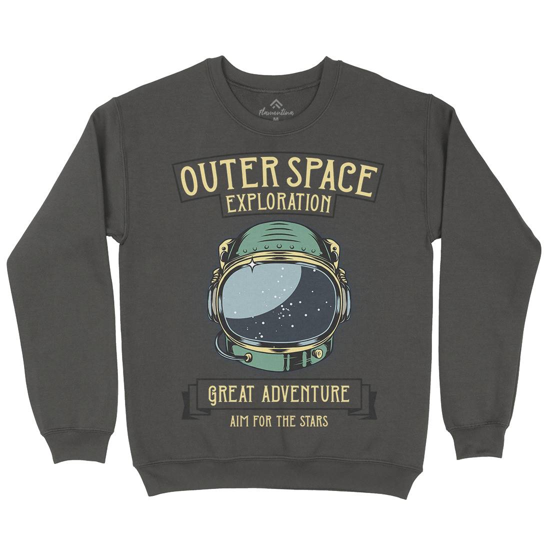 Exploration Outer Mens Crew Neck Sweatshirt Space D957