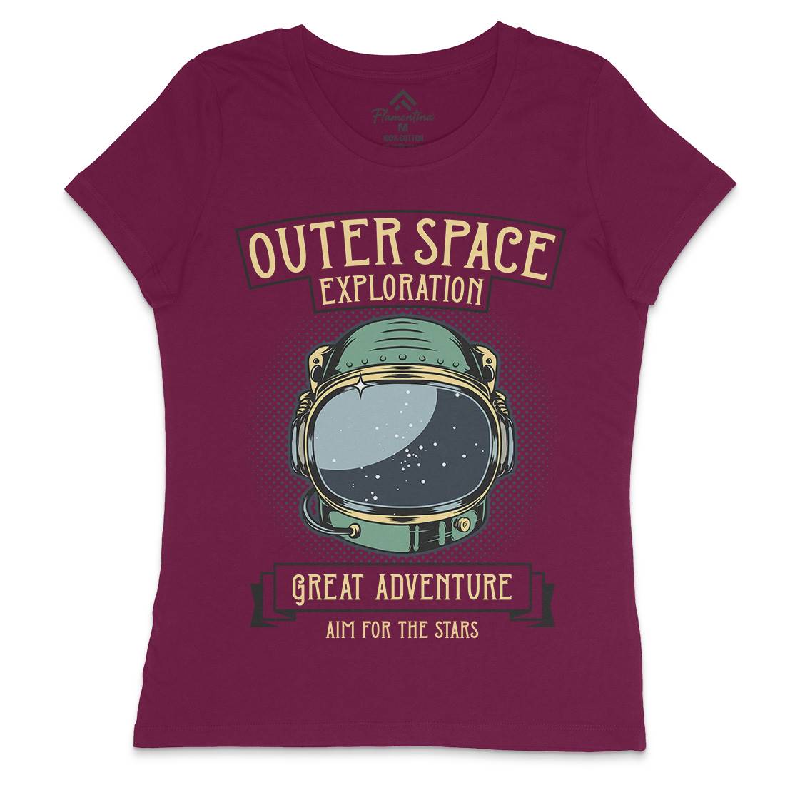 Exploration Outer Womens Crew Neck T-Shirt Space D957