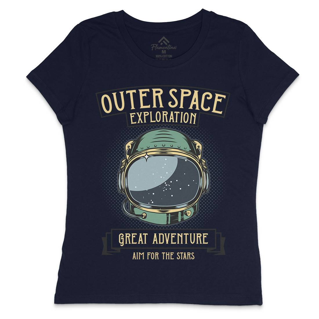 Exploration Outer Womens Crew Neck T-Shirt Space D957