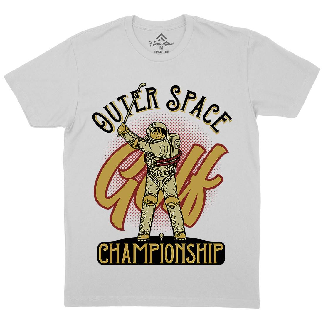 Outer Space Golf Mens Crew Neck T-Shirt Sport D958