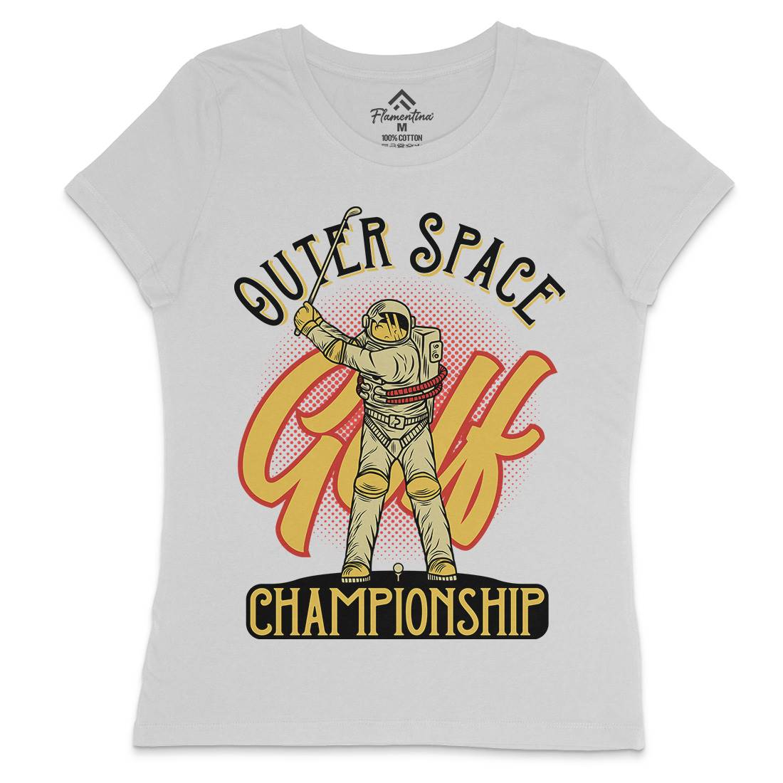 Outer Space Golf Womens Crew Neck T-Shirt Sport D958