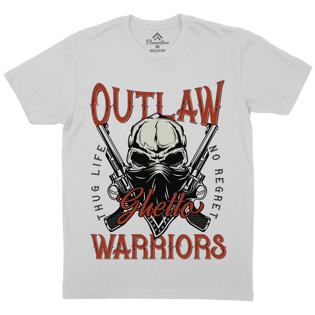Outlaw Warriors Mens Crew Neck T-Shirt Retro D959