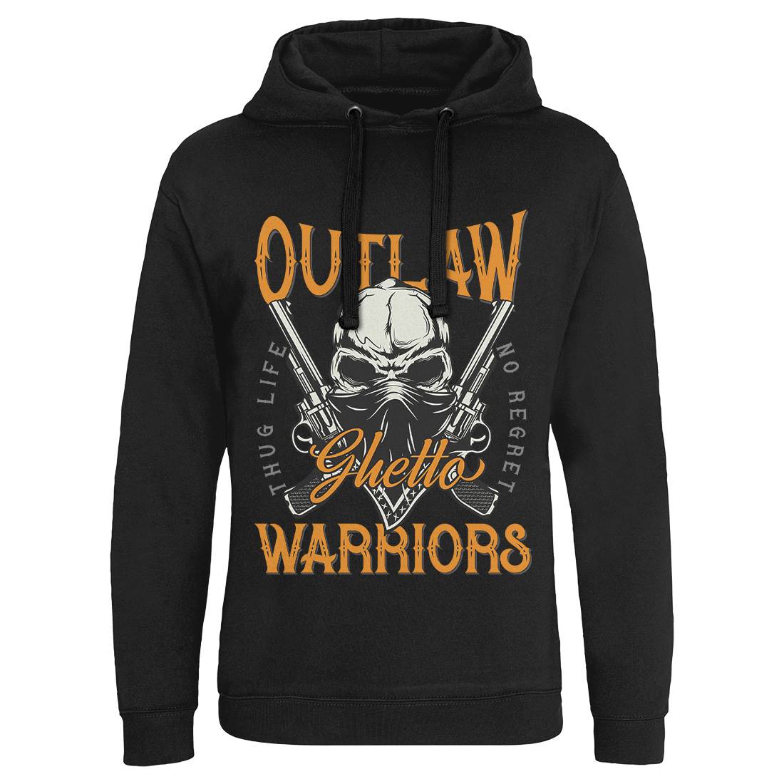 Outlaw Warriors Mens Hoodie Without Pocket Retro D959