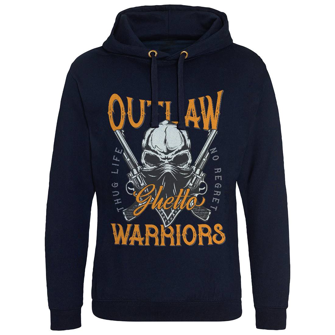 Outlaw Warriors Mens Hoodie Without Pocket Retro D959
