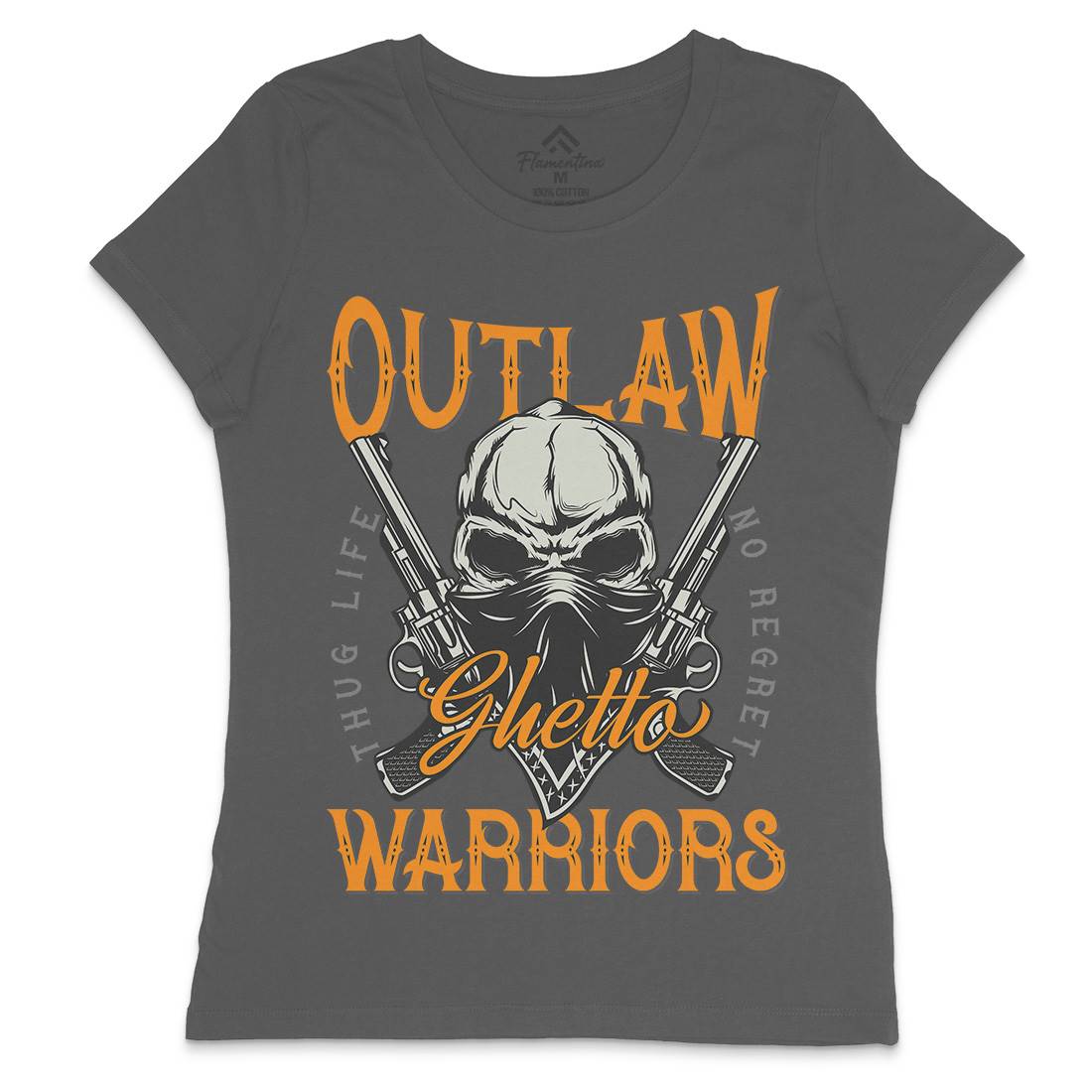 Outlaw Warriors Womens Crew Neck T-Shirt Retro D959