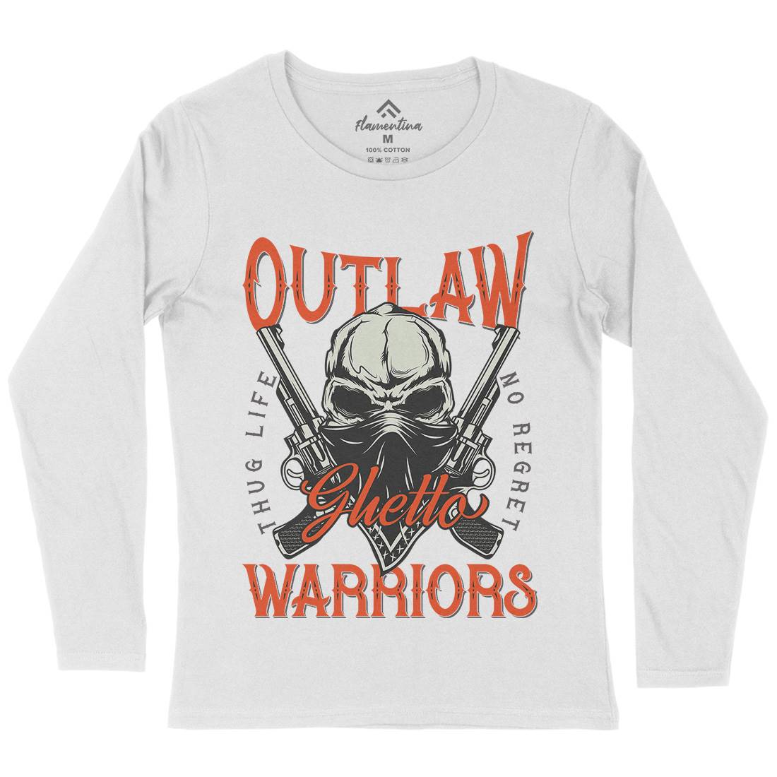 Outlaw Warriors Womens Long Sleeve T-Shirt Retro D959