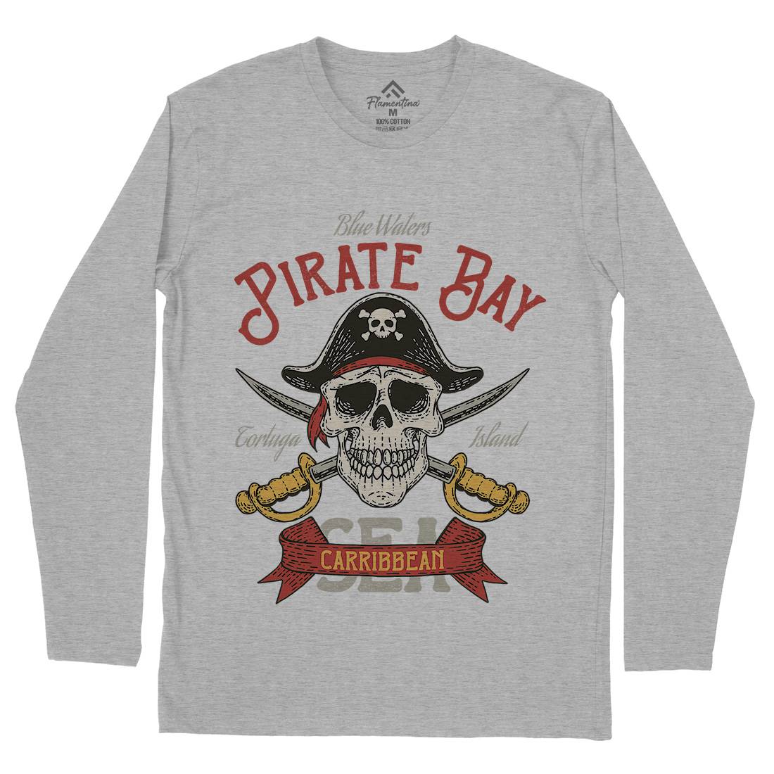 Pirate Bay Mens Long Sleeve T-Shirt Navy D960