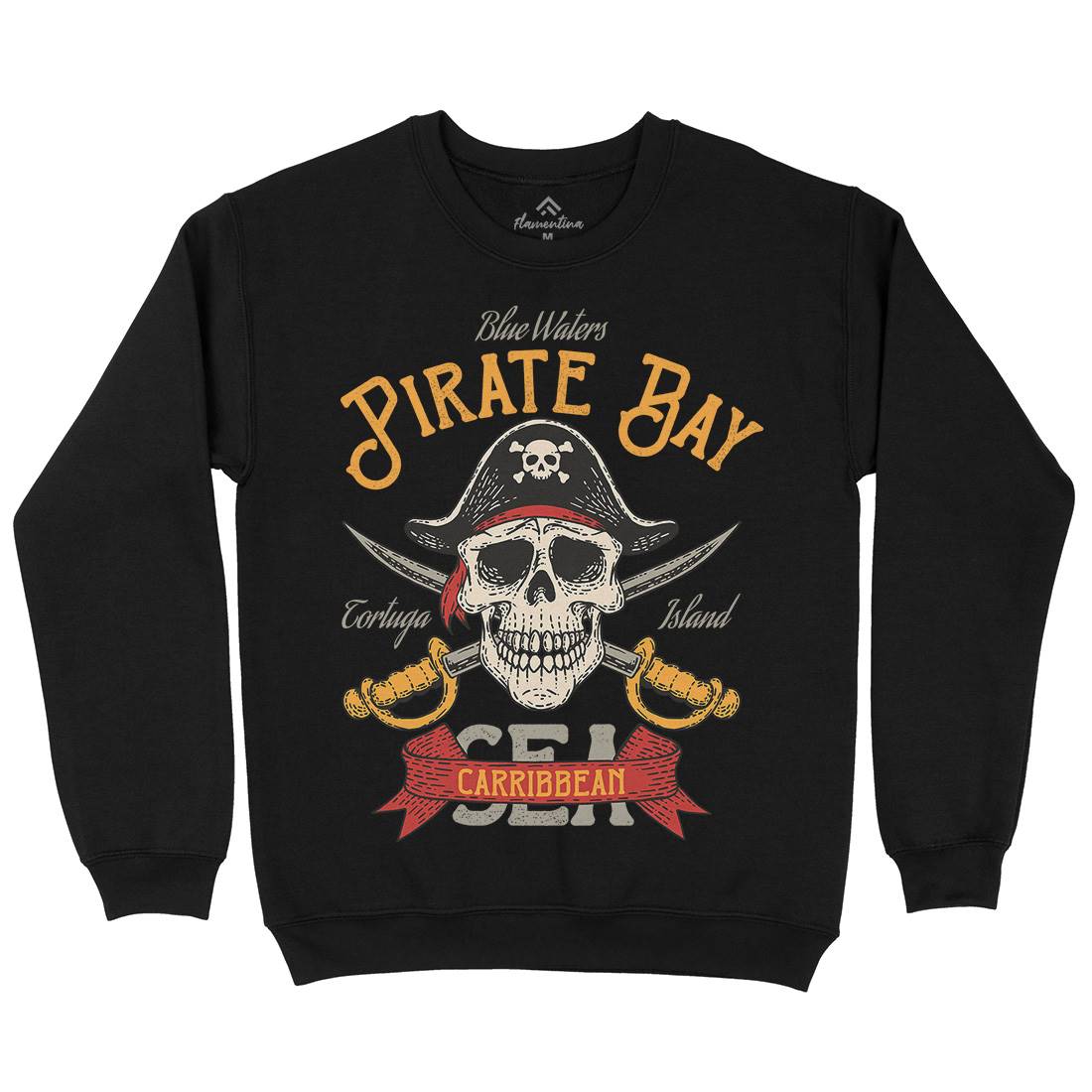 Pirate Bay Mens Crew Neck Sweatshirt Navy D960