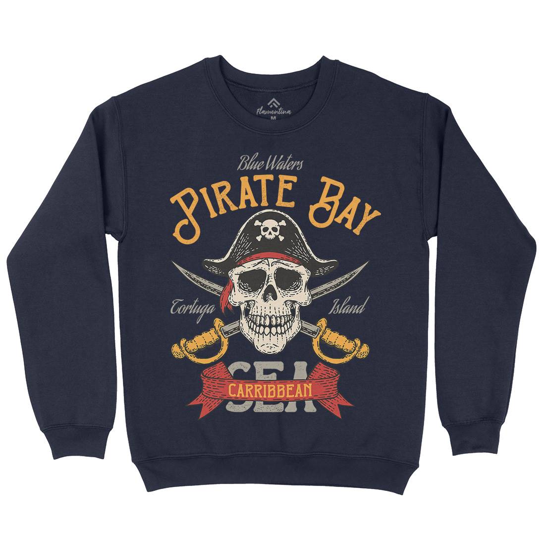 Pirate Bay Kids Crew Neck Sweatshirt Navy D960