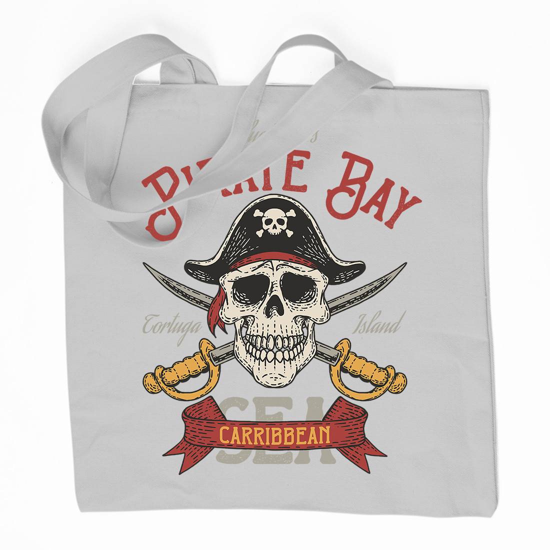 Pirate Bay Organic Premium Cotton Tote Bag Navy D960