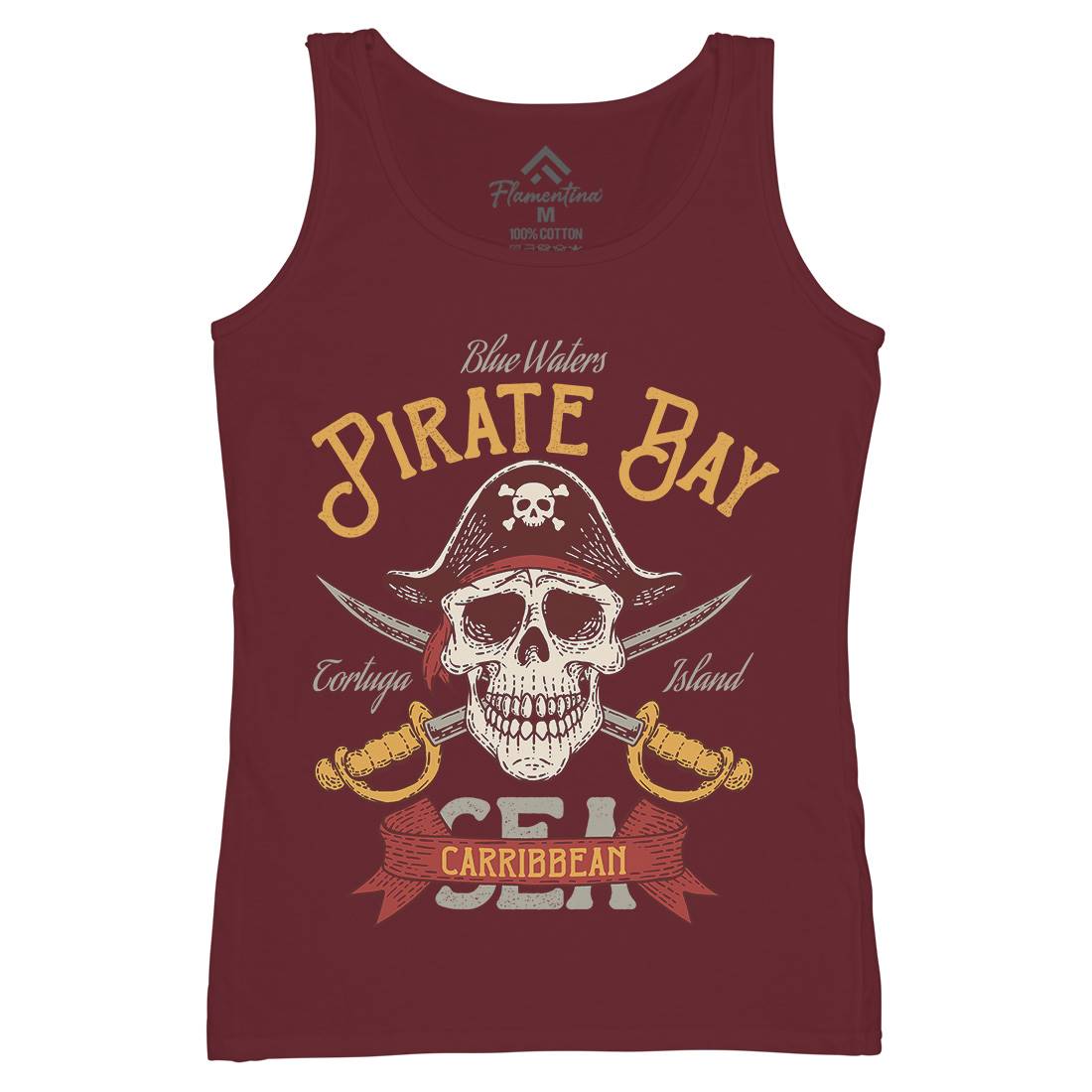Pirate Bay Womens Organic Tank Top Vest Navy D960