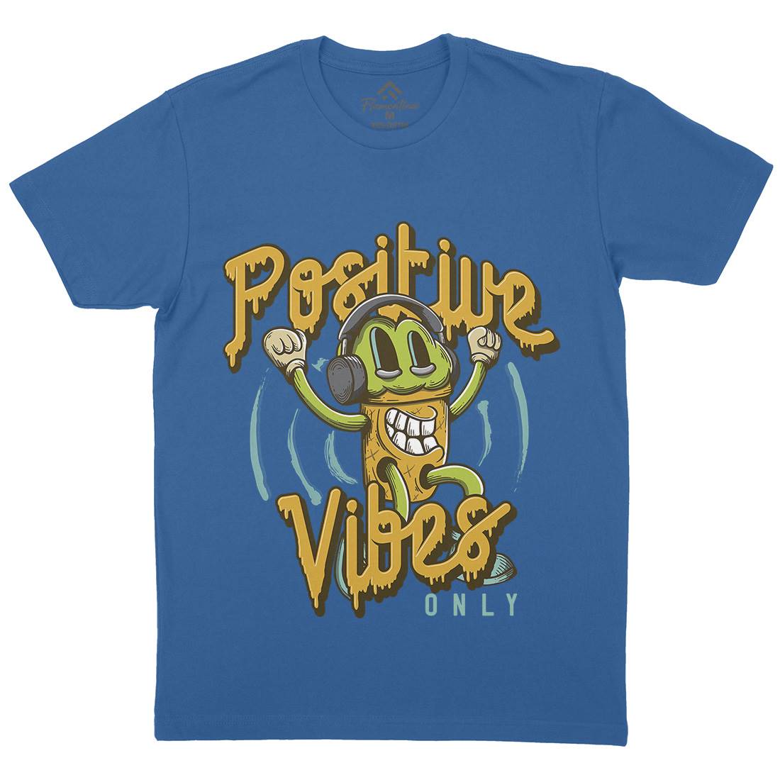 Positive Vibes Mens Crew Neck T-Shirt Music D961
