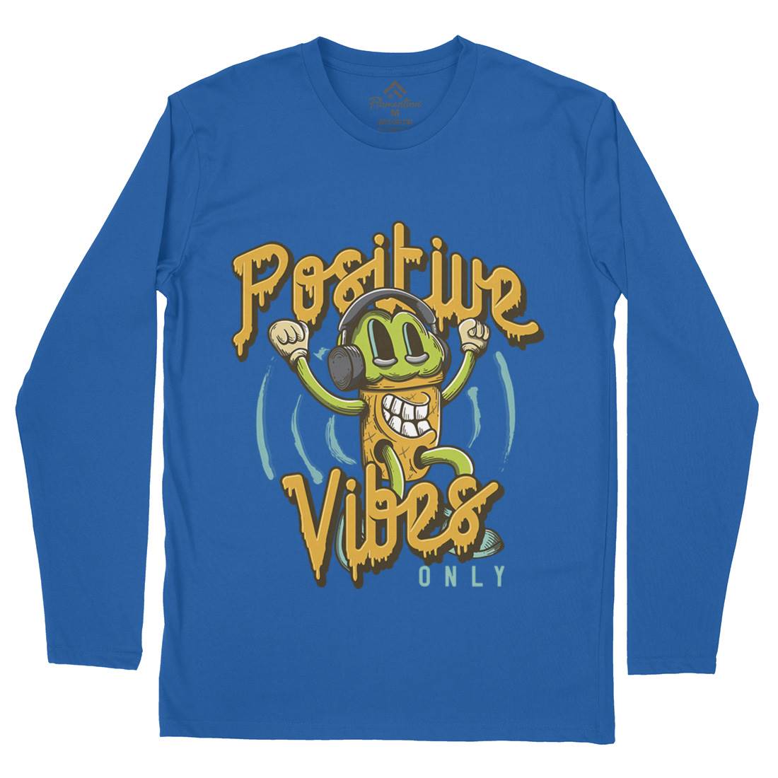 Positive Vibes Mens Long Sleeve T-Shirt Music D961