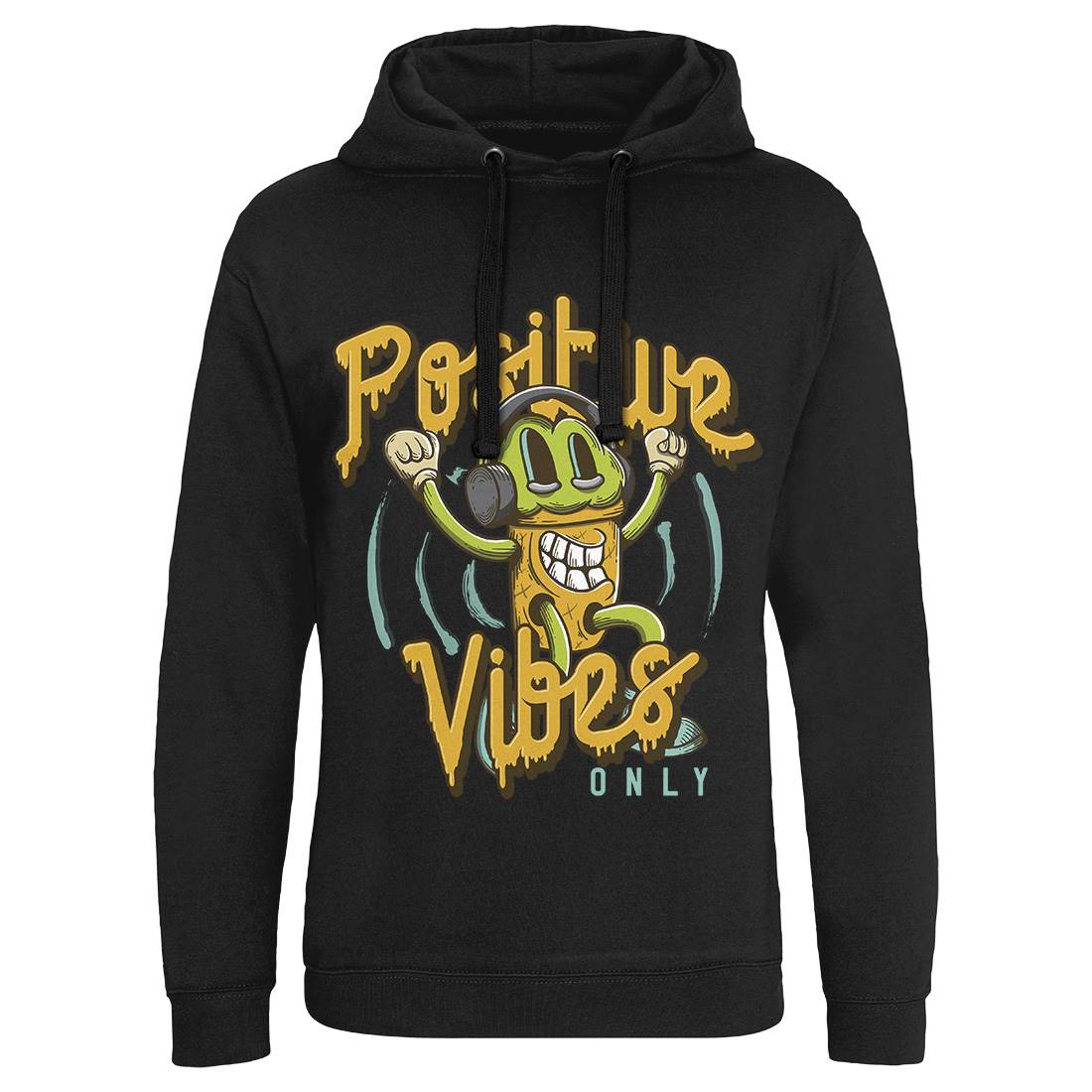 Positive Vibes Mens Hoodie Without Pocket Music D961