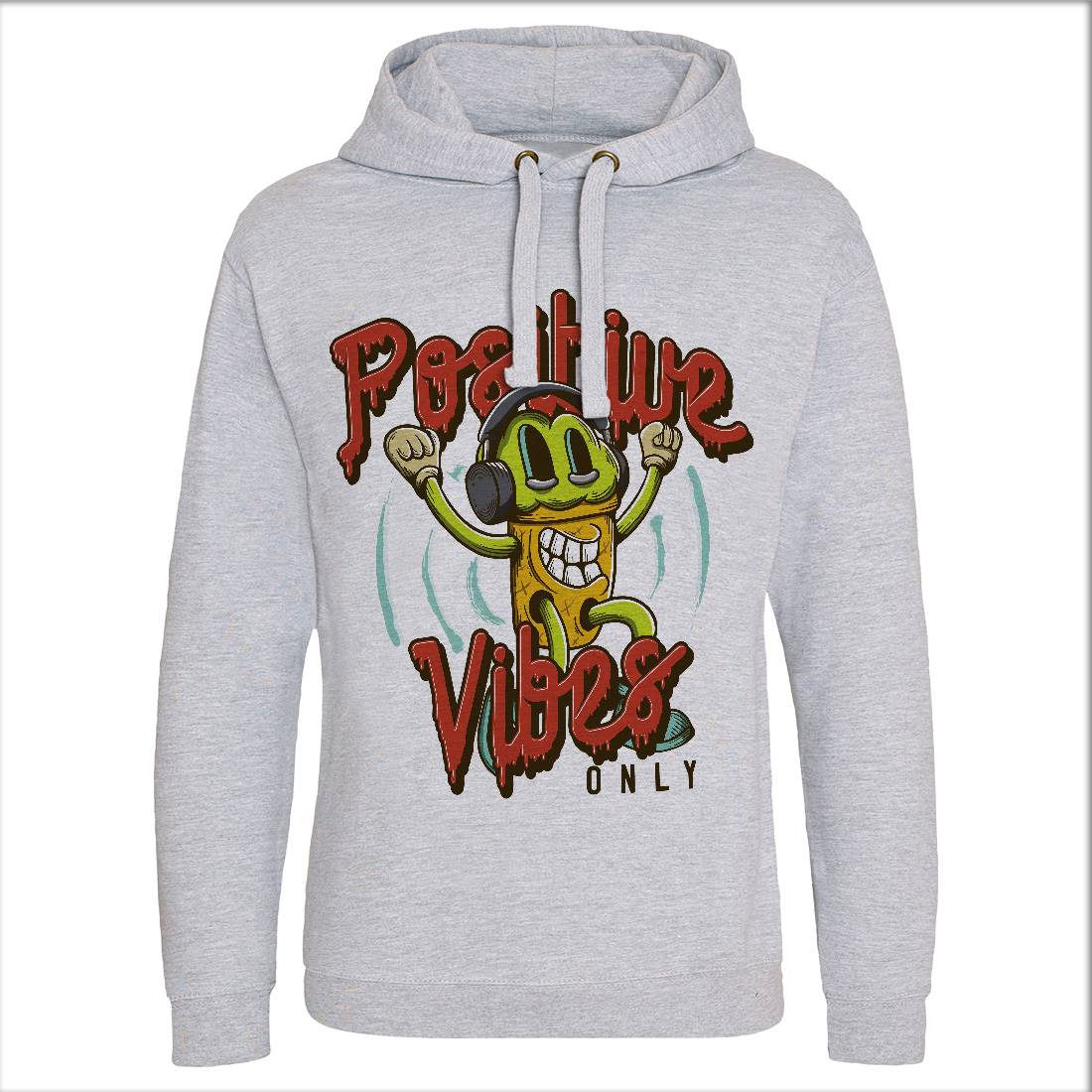 Positive Vibes Mens Hoodie Without Pocket Music D961