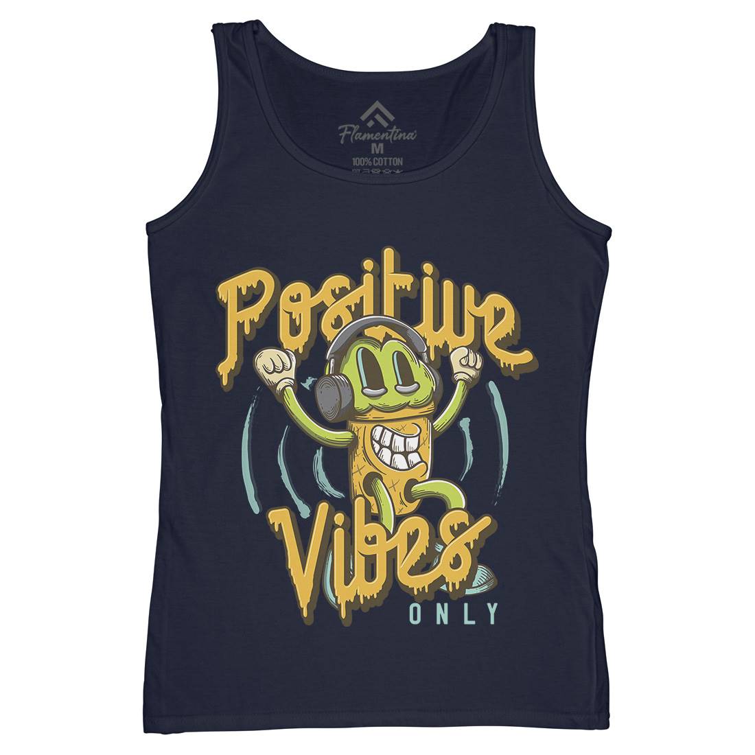 Positive Vibes Womens Organic Tank Top Vest Music D961