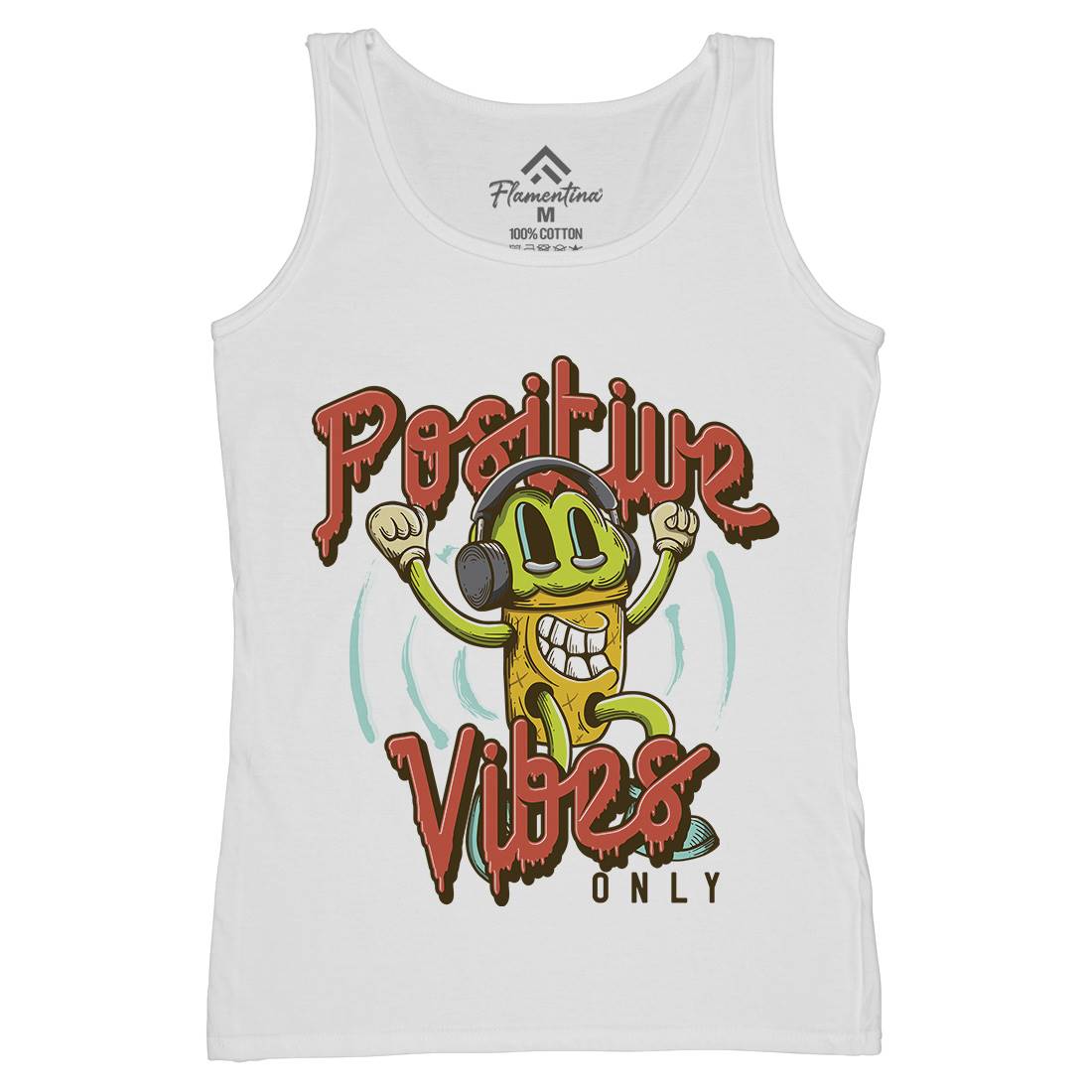 Positive Vibes Womens Organic Tank Top Vest Music D961
