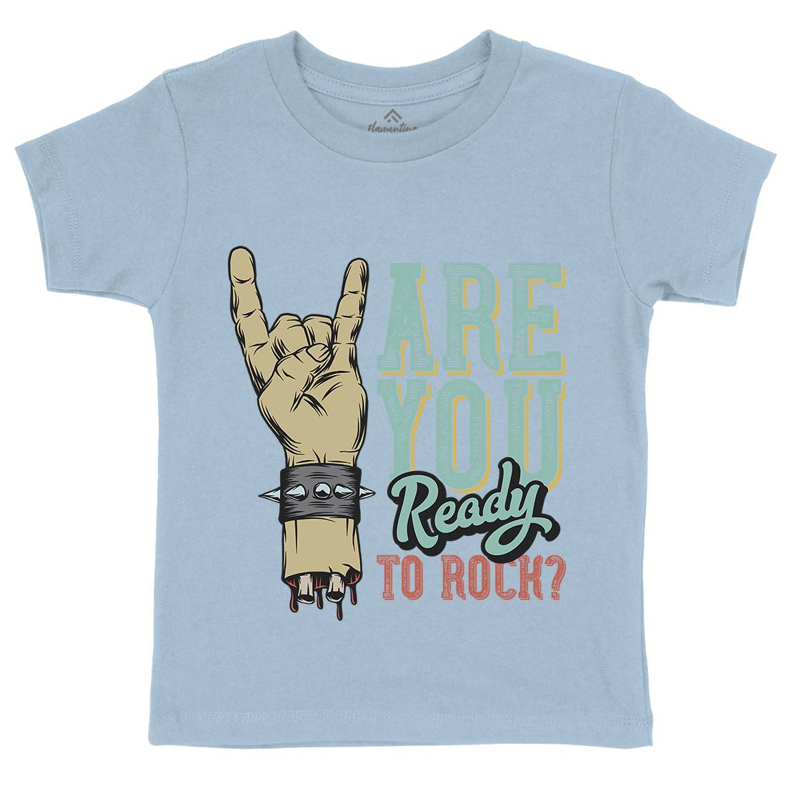 Ready To Rock Kids Organic Crew Neck T-Shirt Music D962